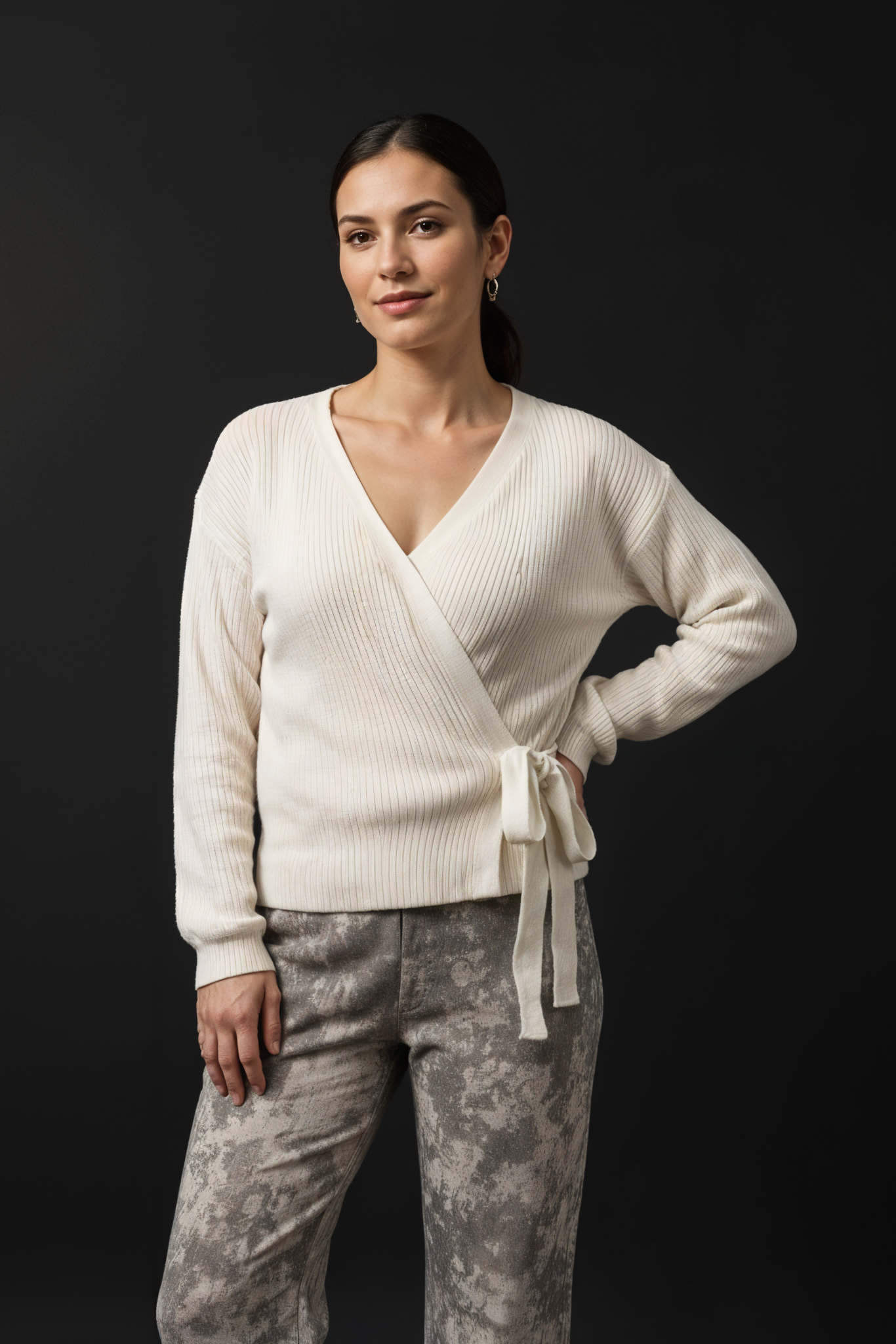 Soft Glow Wrap Knit Cardiagan - In Yellow, Pink and Off-White