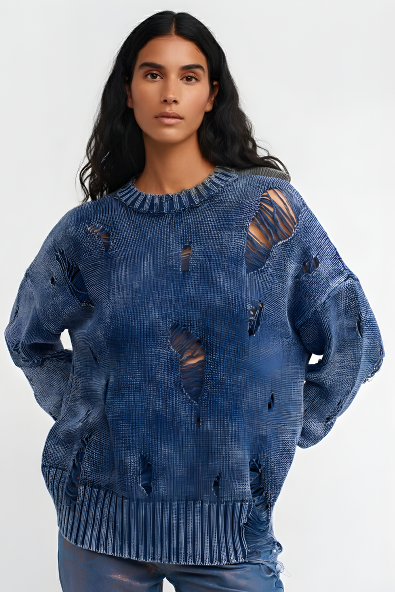 Unravel Sweater - Blue Indigo