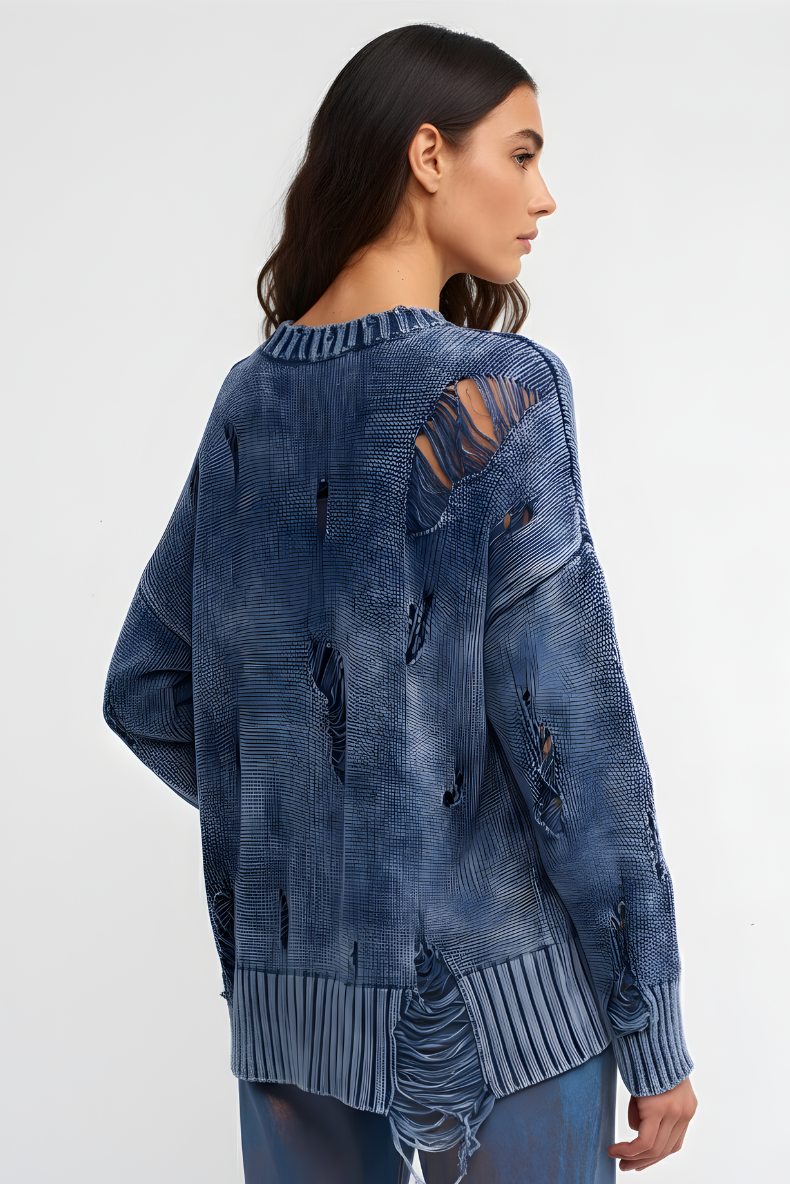 Unravel Sweater - Blue Indigo