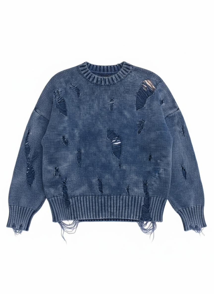 Unravel Sweater - Blue Indigo