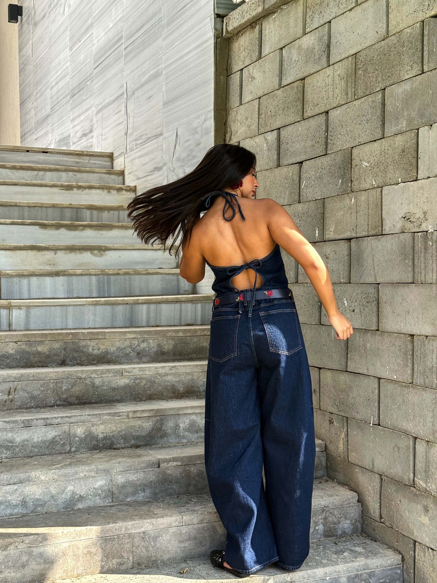 Motion Denim Jumpsuit