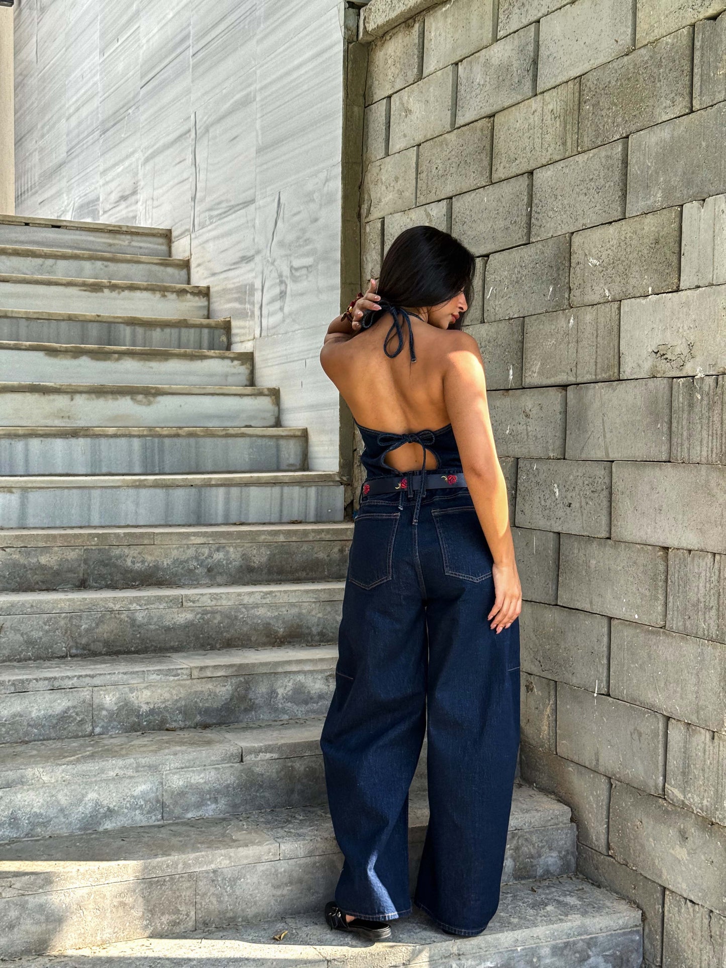 Motion Denim Jumpsuit