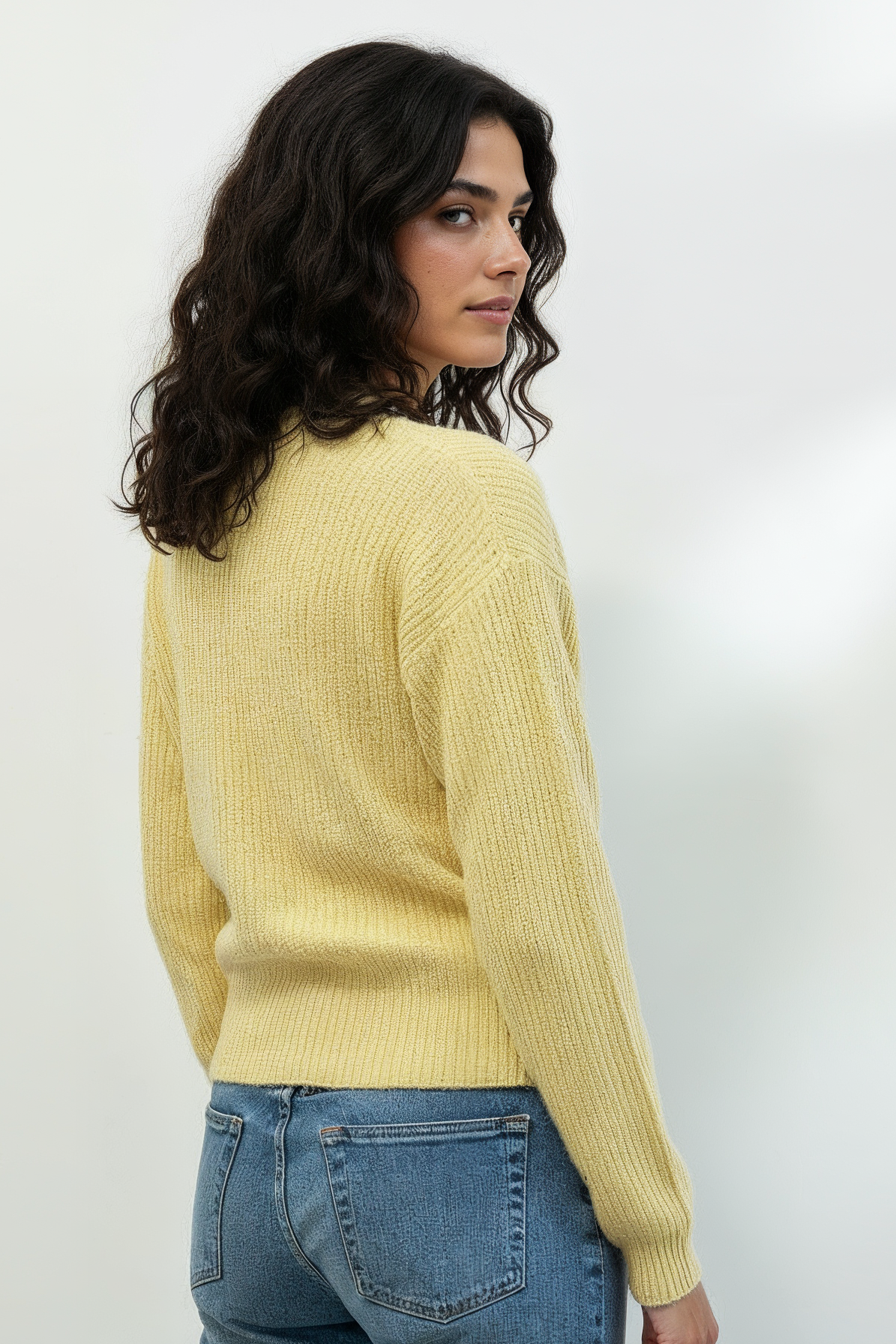 Soft Glow Wrap Knit Cardiagan - In Yellow, Pink and Off-White