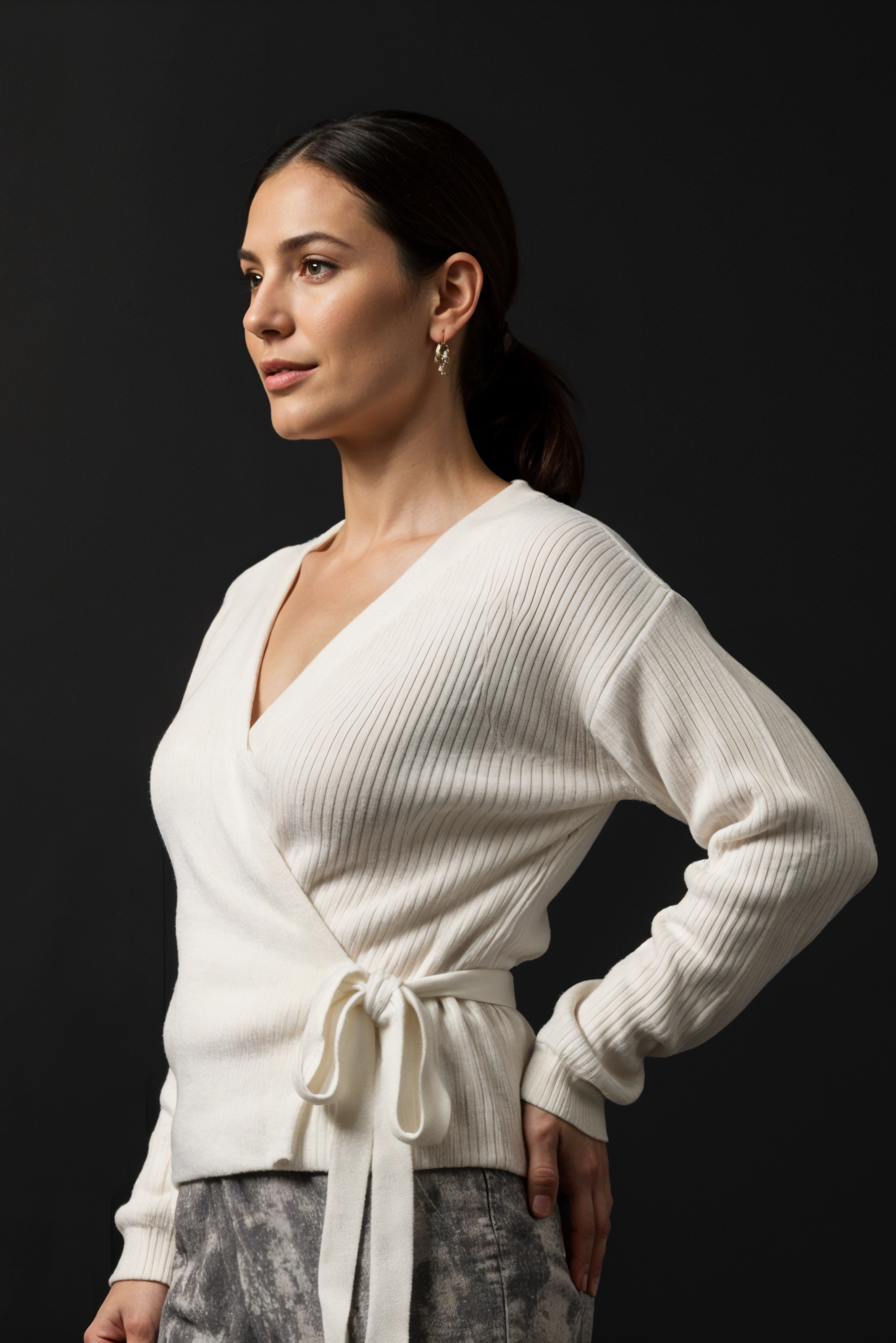 Soft Glow Wrap Knit Cardiagan - In Yellow, Pink and Off-White