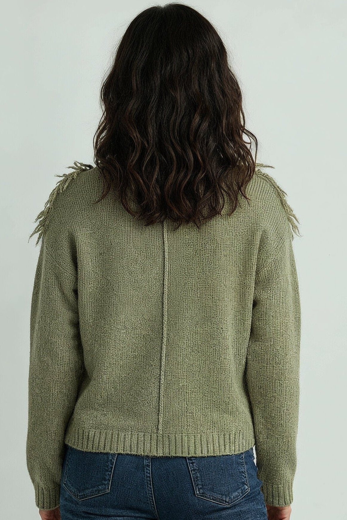 Muse Cardigan - In Green and Off-White